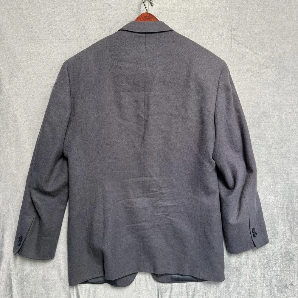 Vintage Terzo Uomo Blazer Mens 40R Gray Camel Hair Sport Coat‎ 2 Button USA